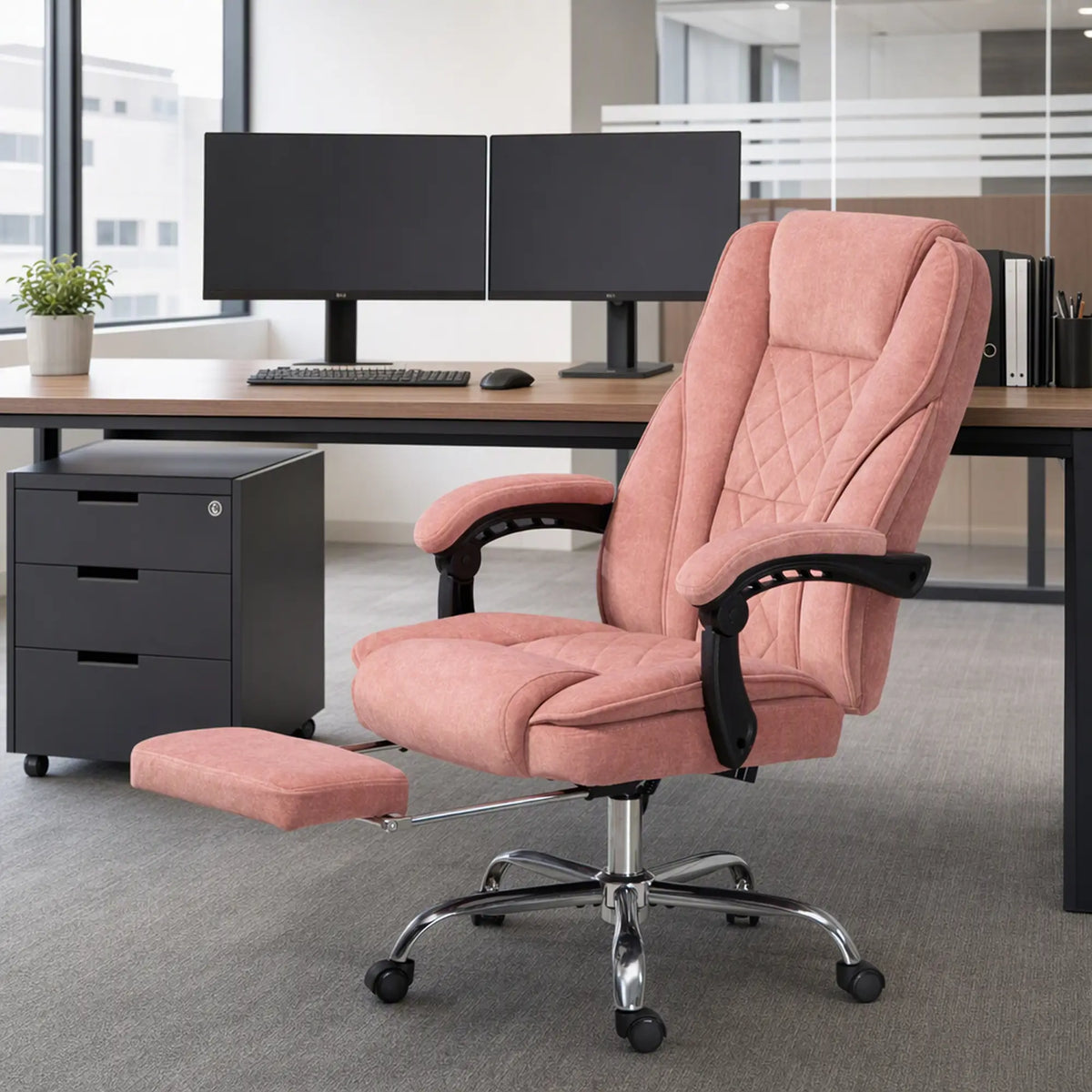 Massage Office Chair, Reclining Computer Chair, Adjustable Height, Pink Massage Chairs at Gallery Canada