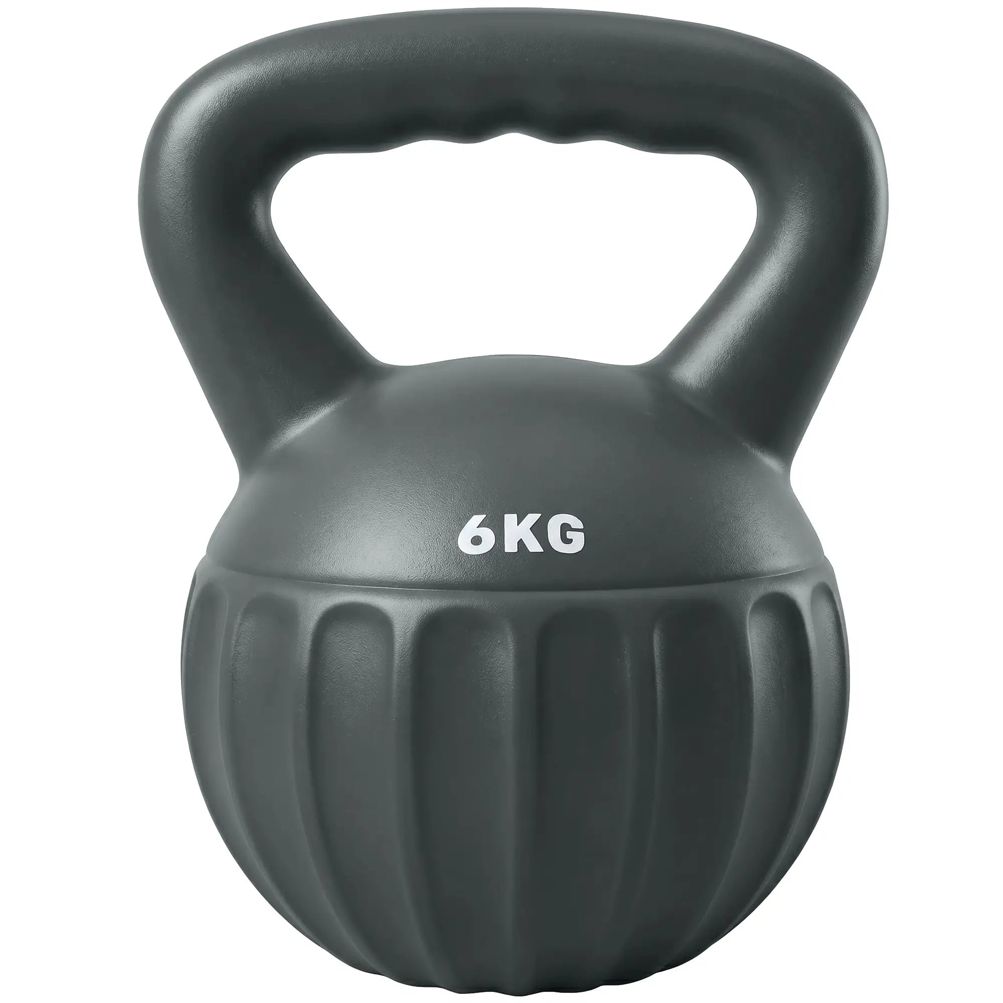 13 lbs Kettlebell, Non-Slip Handle, Home Gym, Grey Strength Training Equipment at Gallery Canada