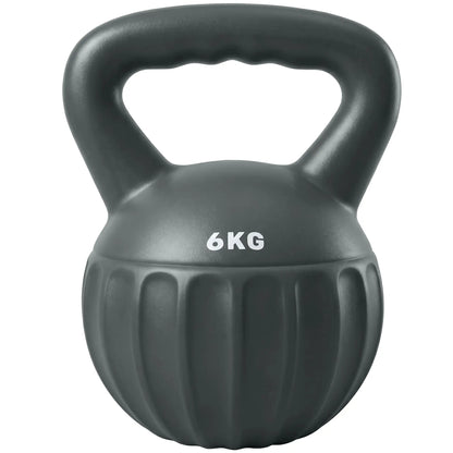 13 lbs Kettlebell, Non-Slip Handle, Home Gym, Grey Strength Training Equipment at Gallery Canada
