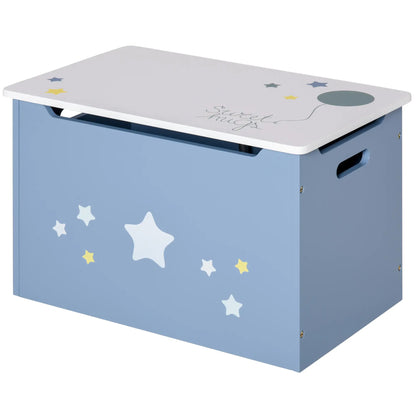 Kids Wooden Toy Storage Box, Bench Seat, 21.75" x 13.5" x 14", Blue Baby & Kids Storage Blue at Gallery Canada