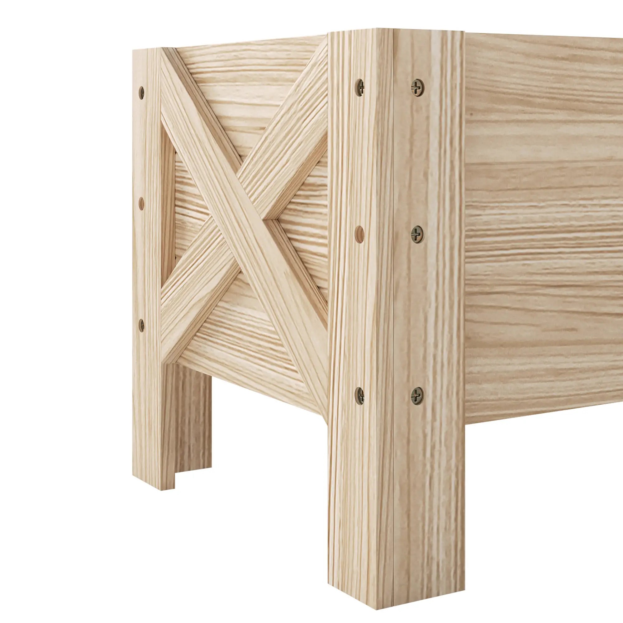 3.3 x 1.2 x 1.2 ft Raised Garden Bed Planter, Natural Wooden Planter Boxes at Gallery Canada