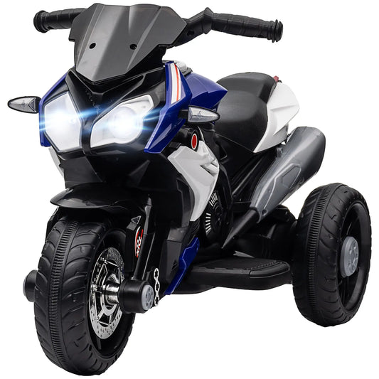 Kids Electric Motorcycle Ride-On Toy, 3 Wheels, Music, Horn, Lights, Blue Electric Motorcycles Blue at Gallery Canada