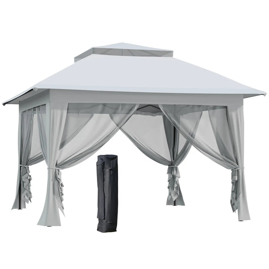 12' X 12' Foldable Pop-Up Party Tent, Light Grey
