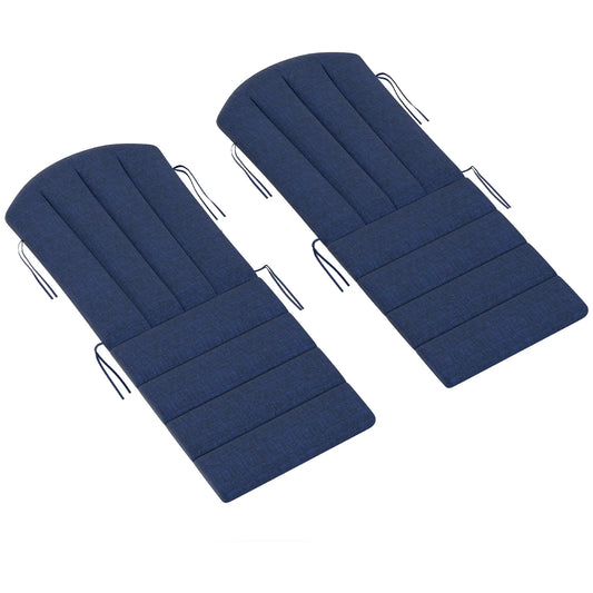 Set of 2 Patio Chair Cushions, High Back, High-Density Foam, Navy Blue Patio Chair Cushions Navy Blue at Gallery Canada