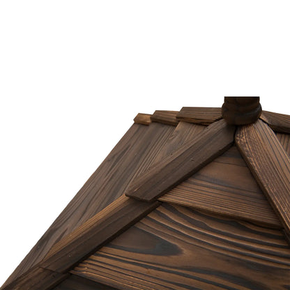 Outdoor Waterfall Fountain With Pump, Natural Wood Wishing Well, 22.5x22.5x47.25 Water Fountains at Gallery Canada