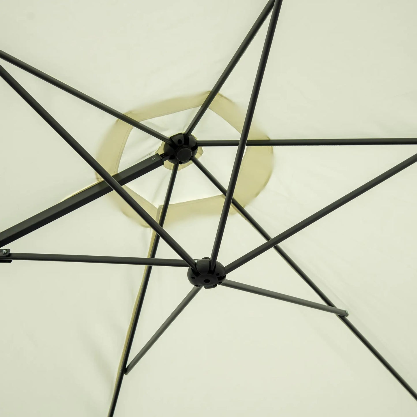 8.5FT Offset Patio Umbrella, 360° Rotation, Cantilever Sun Shade, Beige Cantilever Umbrellas at Gallery Canada