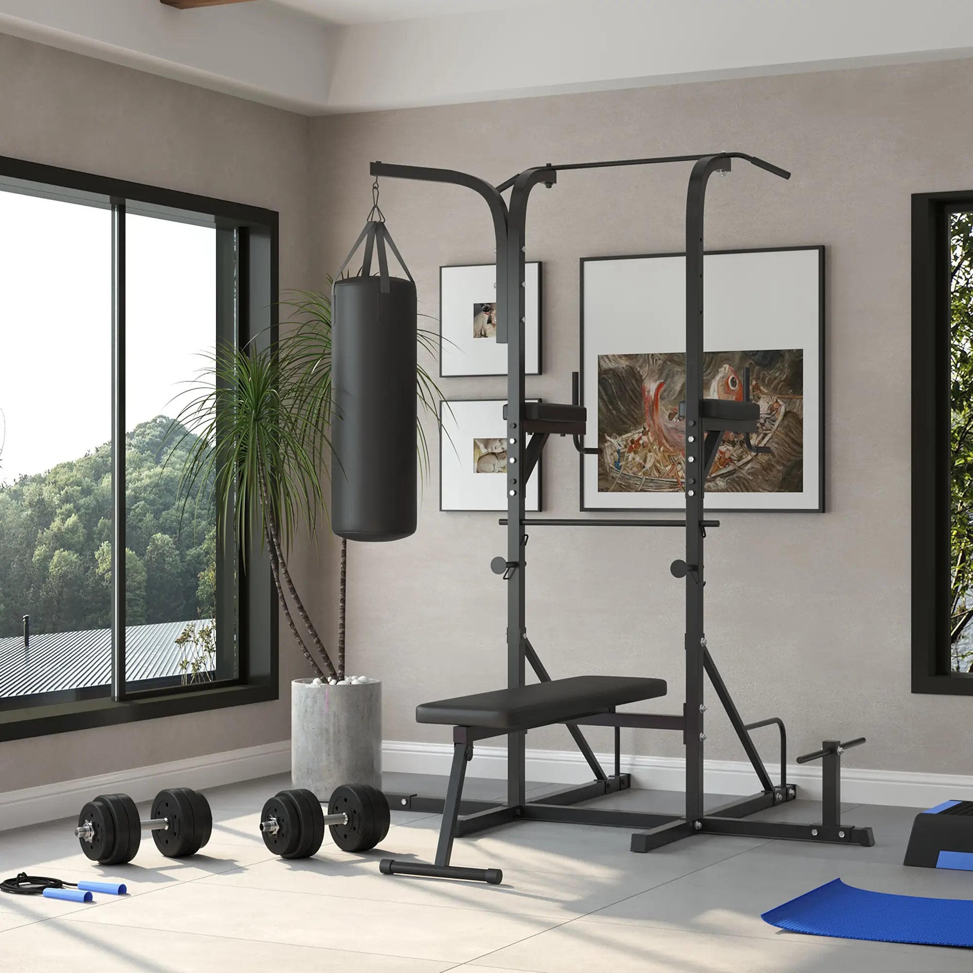 66 lbs Adjustable Dumbbell Set, Hand Weight Barbell, Black Dumbbells & Barbells at Gallery Canada