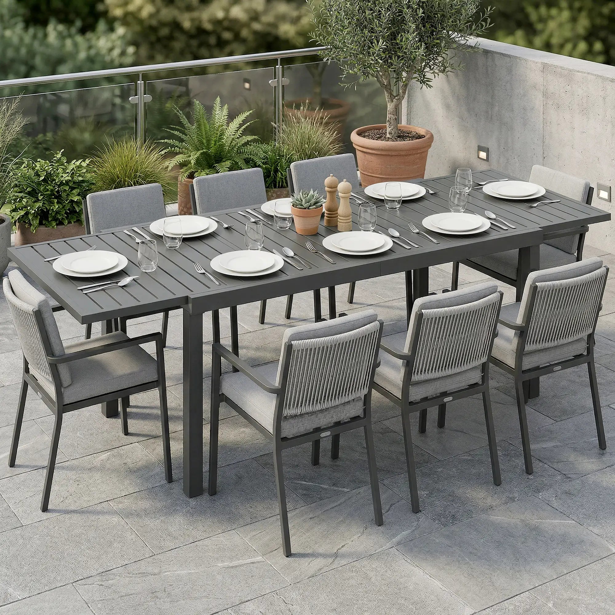 Expandable Outdoor Dining Table, 59