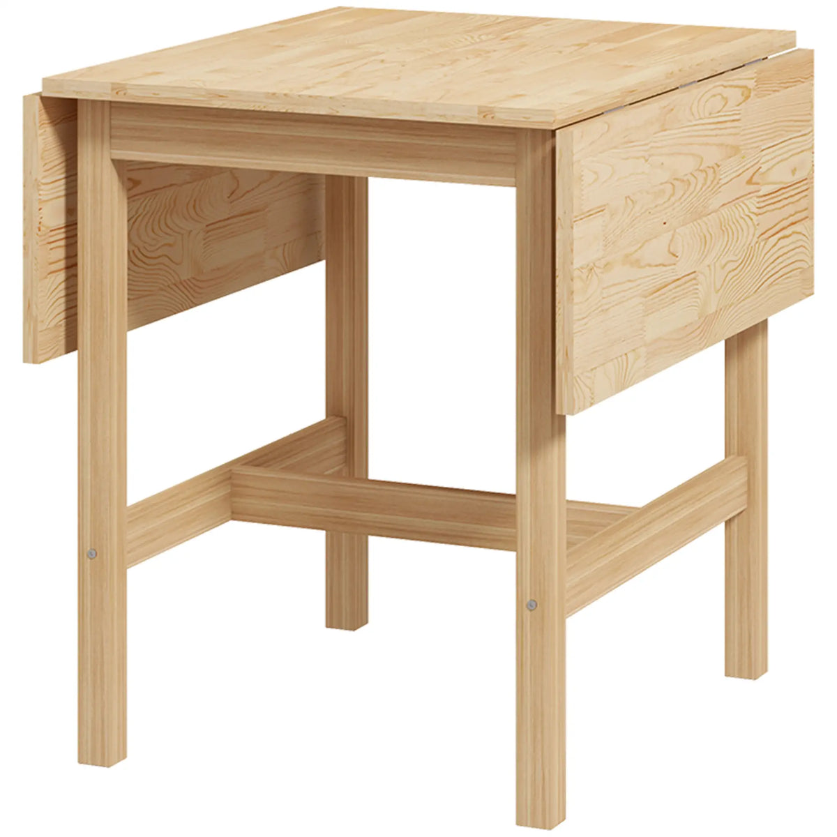 Solid Wood Kitchen Table, Farmhouse Drop Leaf, Folding Dining Table, Nature Wood Dining Tables Natural at Gallery Canada