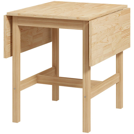 Solid Wood Kitchen Table, Farmhouse Drop Leaf, Folding Dining Table, Nature Wood Dining Tables Natural at Gallery Canada