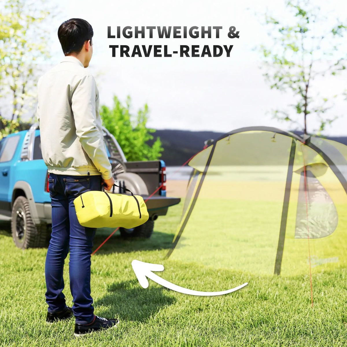 3-4 Person Camping Tent, Easy Setup, Waterproof, Sewn-in Groundsheet Camping Tents at Gallery Canada