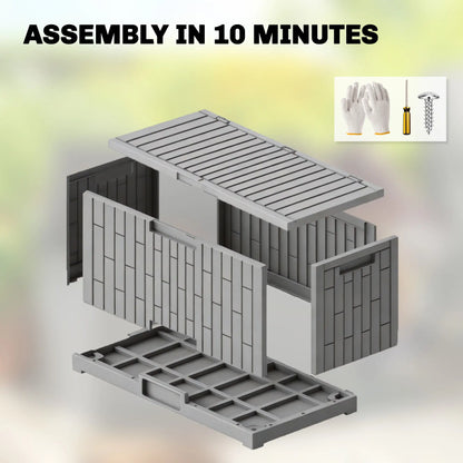 120 Gallon Resin Deck Box, Lockable Outdoor Storage, Splash And UV Resistant Patio Storage Boxes at Gallery Canada