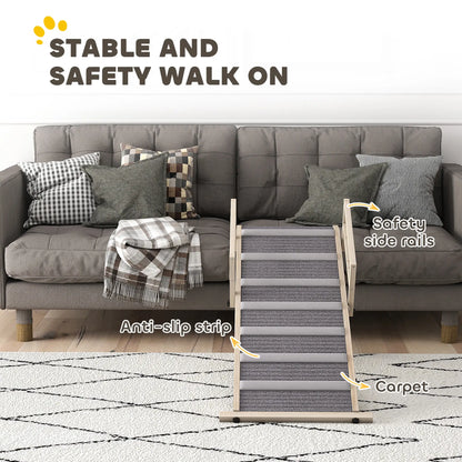 Folding Dog Ramp, 4 Adjustable Height 15" to 19", Side Rails Dog Stairs at Gallery Canada