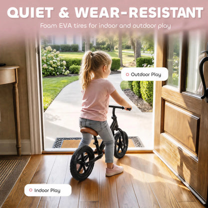 Balance Bike, Adjustable Seat and Handlebar, 2-5 Years Old, Black Riding & Rocking Toys at Gallery Canada