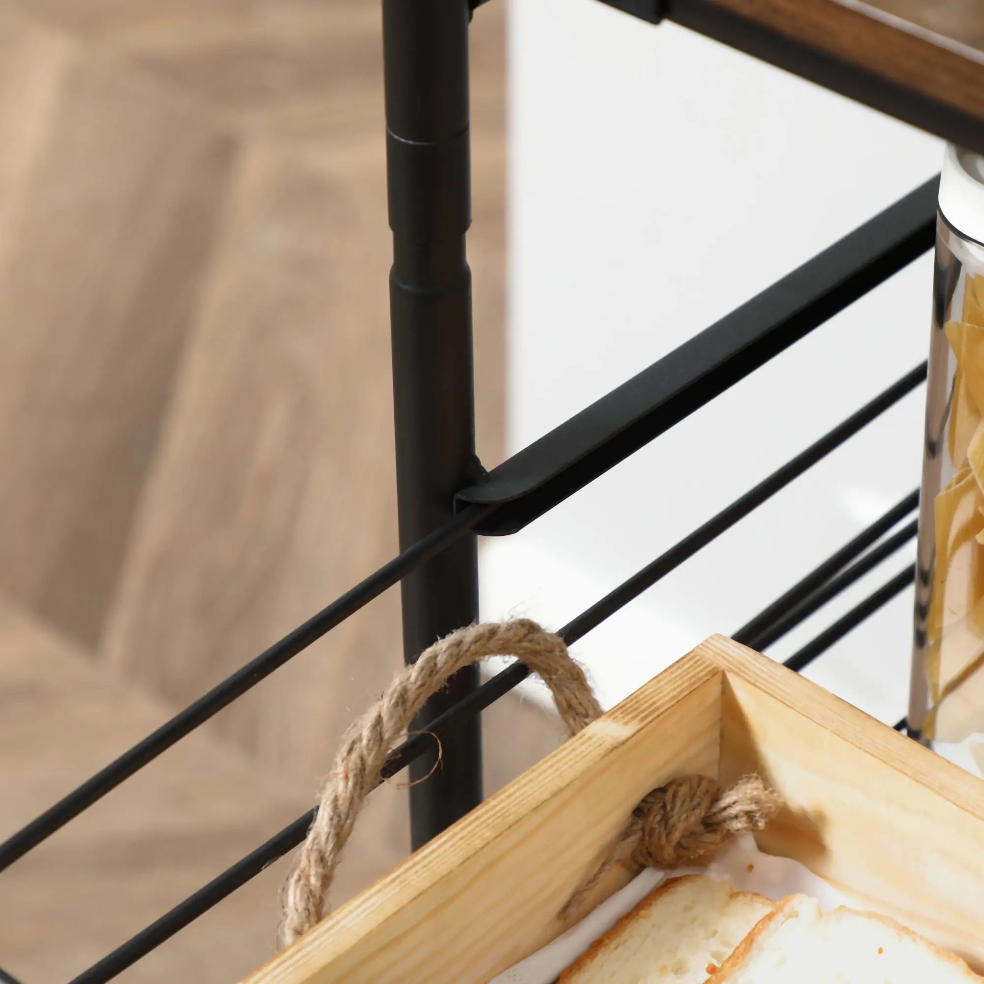 3-Tier Rolling Kitchen Cart, 2 Basket Drawers, Lockable Casters Kitchen Islands & Kitchen Carts at Gallery Canada