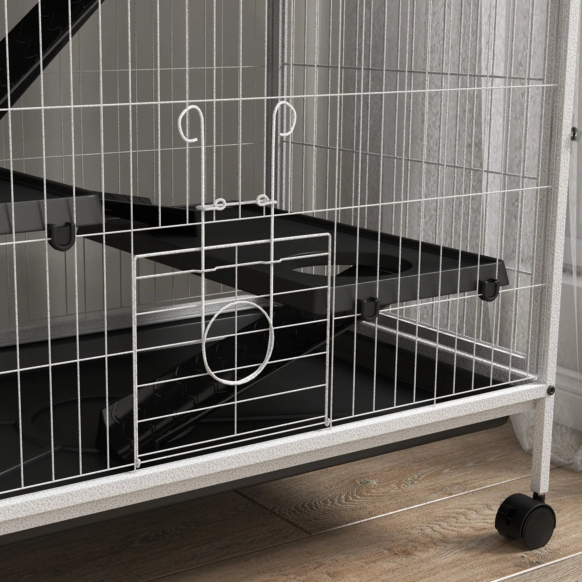 5-Tier Rolling Small Animal Cage, Guinea Pig Ferret Cage, Light Grey Houses & Habitats at Gallery Canada