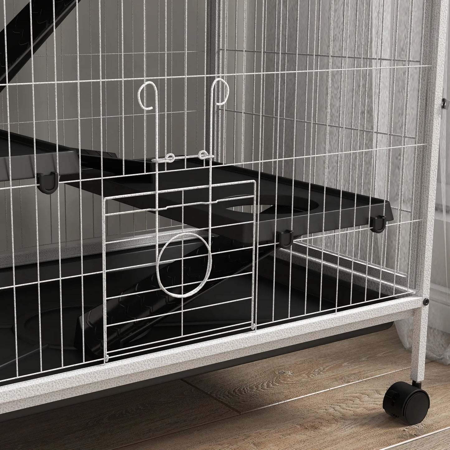 5-Tier Rolling Small Animal Cage, Guinea Pig Ferret Cage, Light Grey Houses & Habitats at Gallery Canada