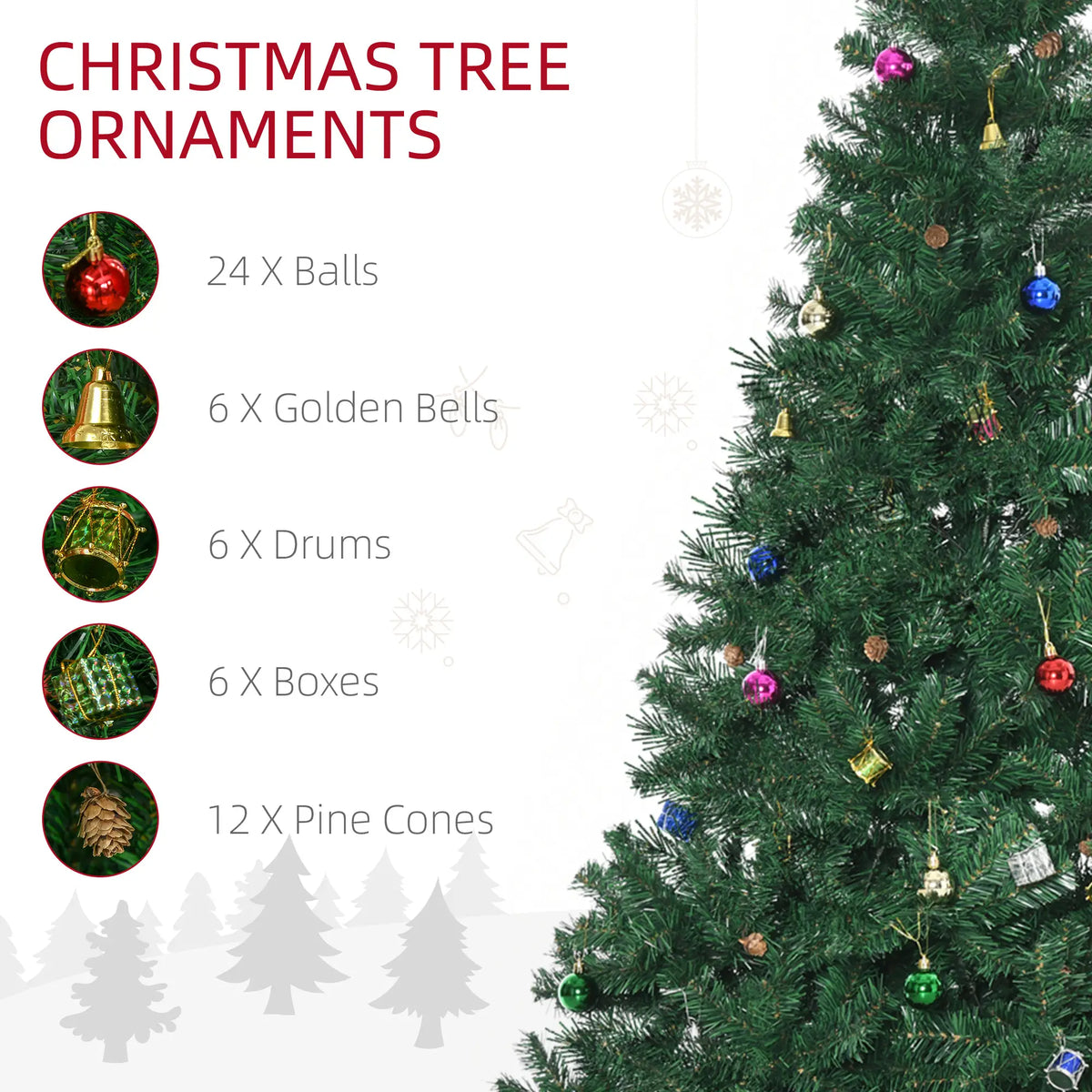 7ft Artificial Christmas Tree, Holiday Party Decoration, Green Artificial Christmas Trees at Gallery Canada