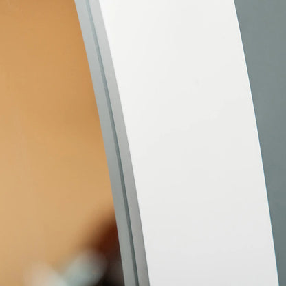 Full Length Floor Mirror, Adjustable Angle Oval Frame, White Full Length Mirrors at Gallery Canada