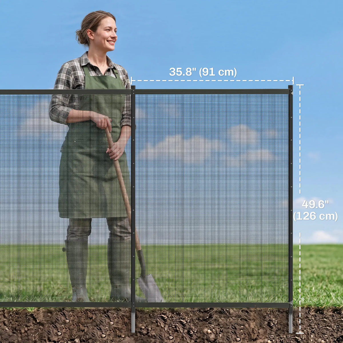 4 Panel Swimming Pool Fence, Aluminum Rustproof, 4' x 12', Black Garden Fences at Gallery Canada