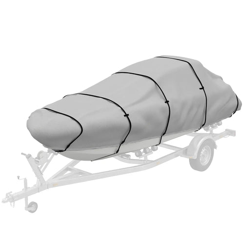 20-21 Ft Trailer Boat Cover, 3000mm Waterproof, Light Grey