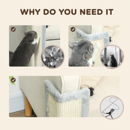 Cat Scratching Post for Indoor Kittens, 22"H, Sisal Pad, Stable Base Cat Posts at Gallery Canada