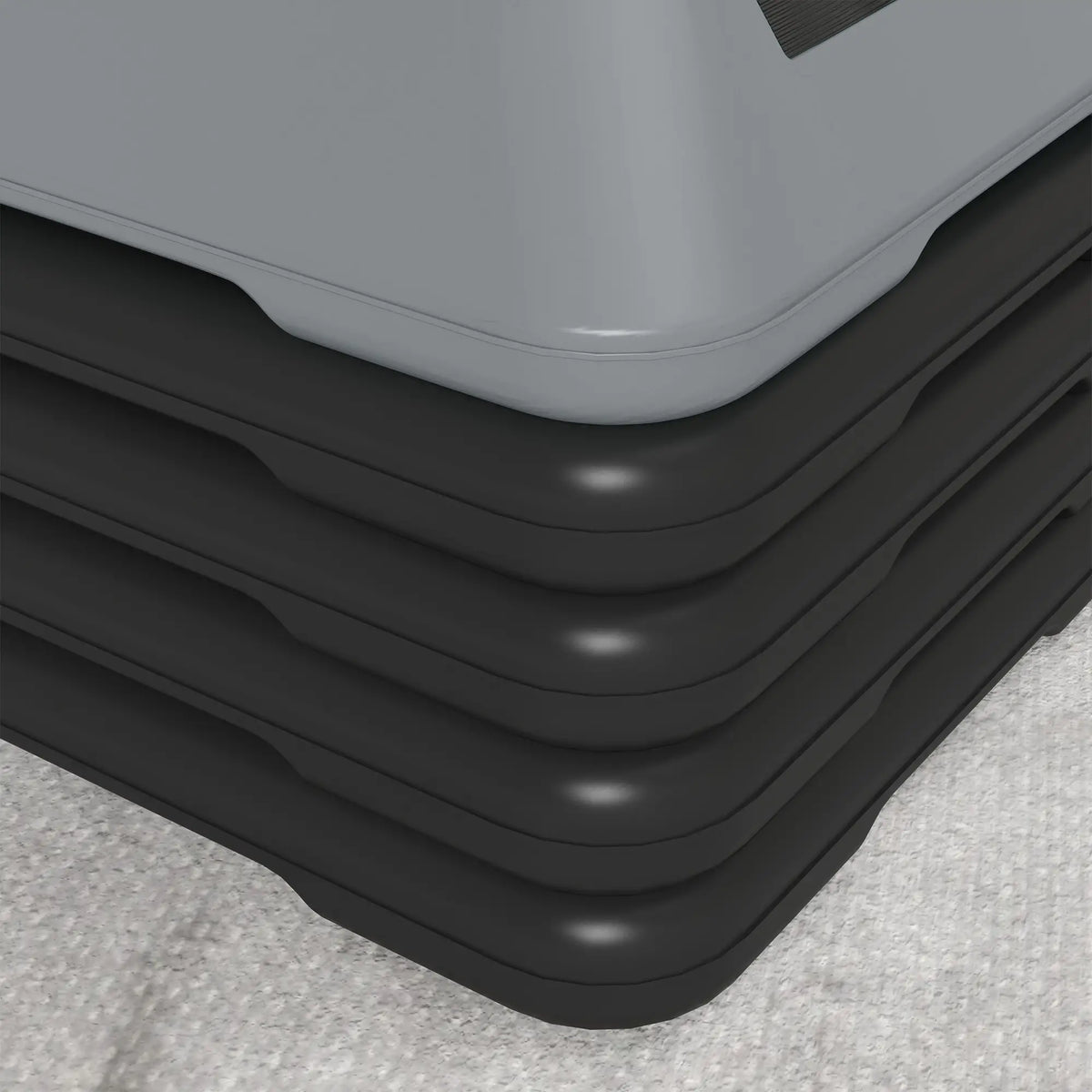 5-Level Adjustable Stepper, Aerobic Step Platform, 4" 6" 8" 10" 12", Grey Aerobic Equipment at Gallery Canada