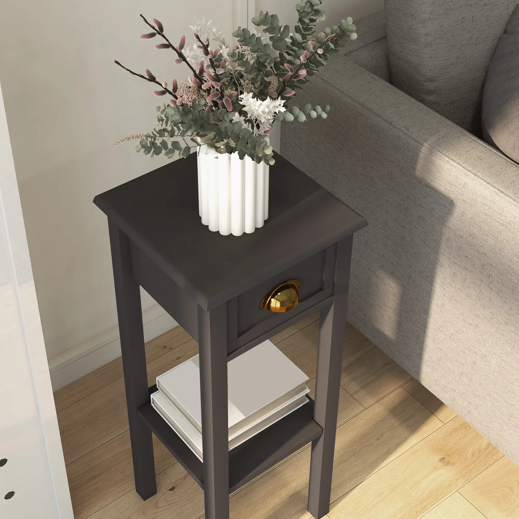 2-Tier Side Table with Drawer, Shelf, End Table for Living Room Side Tables at Gallery Canada