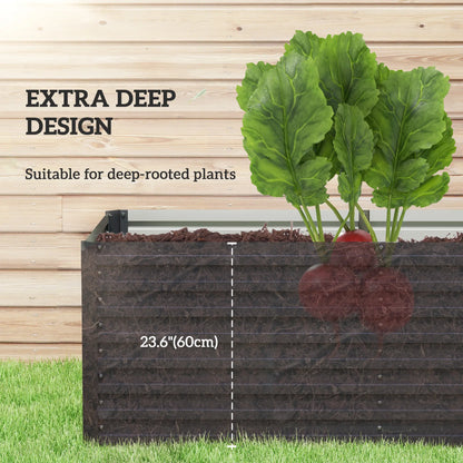 5' x 3' x 2' Raised Garden Bed, Galvanized Planter Box, Dark Grey Raised Garden Beds at Gallery Canada