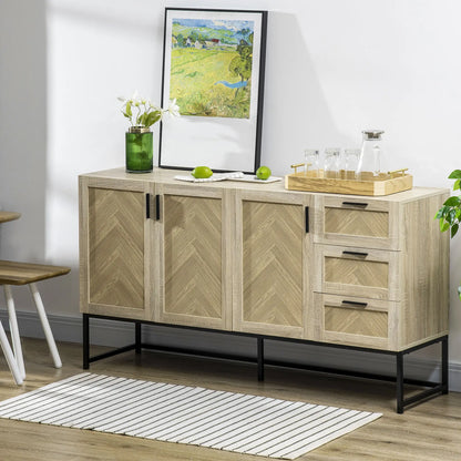 Buffet Cabinet, Coffee Bar with Drawers, Adjustable Shelves, Oak Bar Cabinets at Gallery Canada