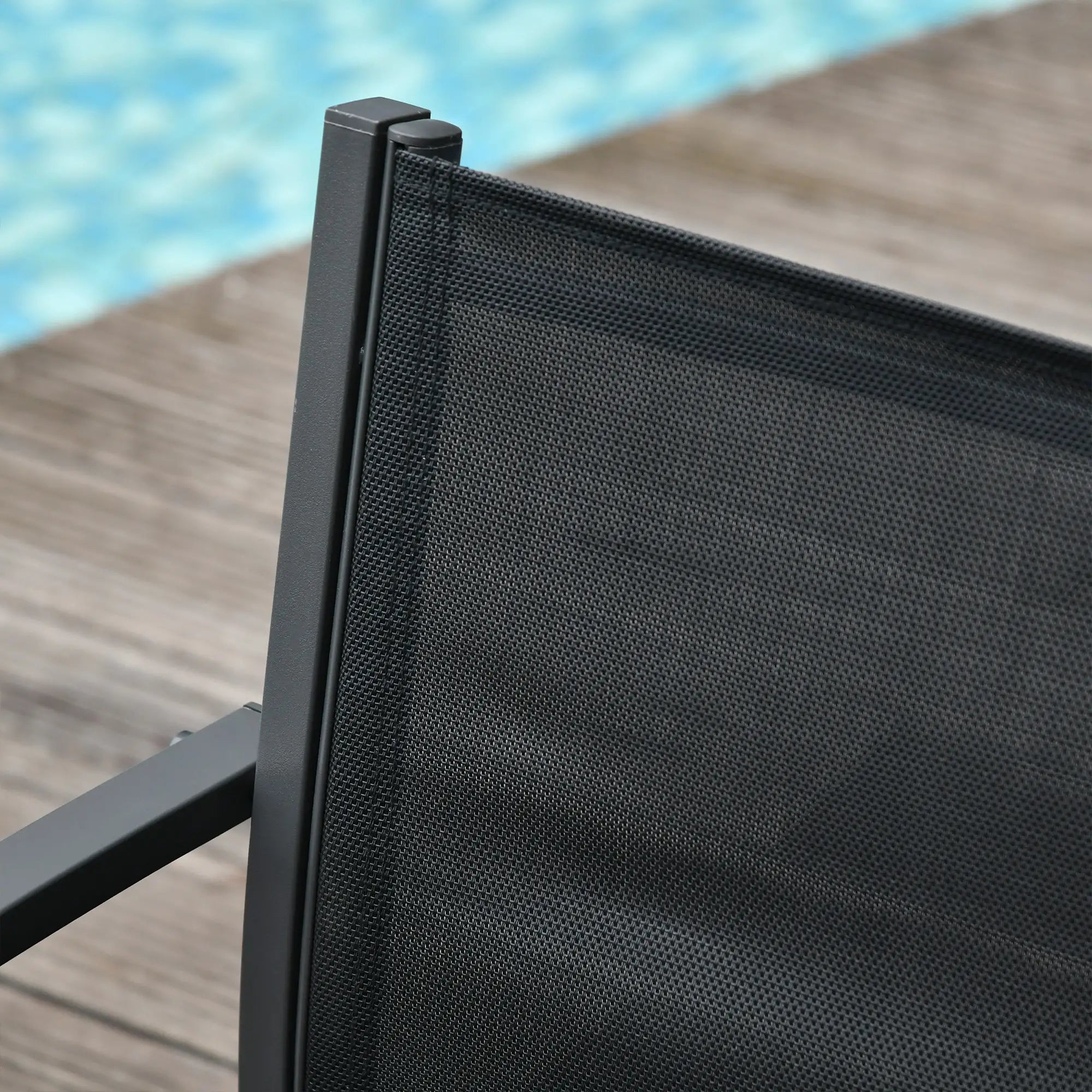 4-Piece Patio Set, Glass Top Coffee Table, Breathable Mesh, Black Patio Furniture Sets at Gallery Canada