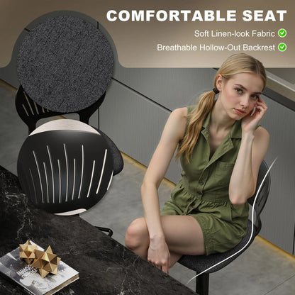 Modern Swivel Bar Stools, Set of 2, Counter Height, Black Bar Stools at Gallery Canada