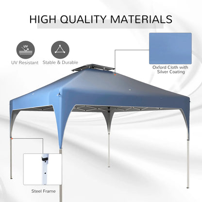 10x10 Pop Up Canopy Tent, 2 Tier Vent Roof, Carry Bag, Blue Pop Up Canopies at Gallery Canada