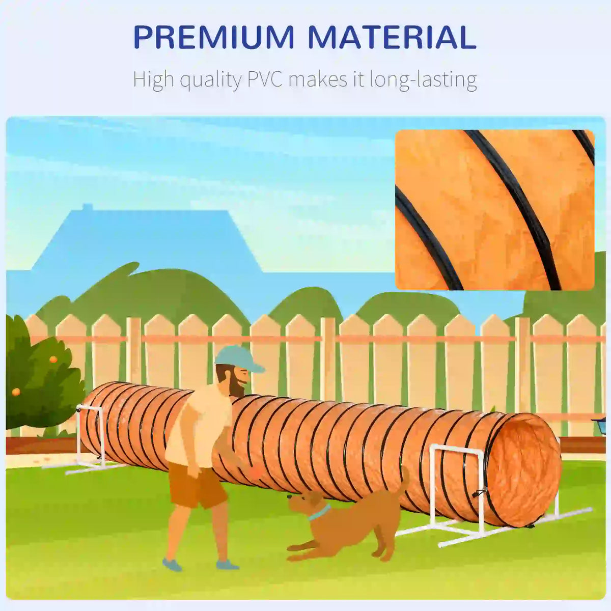 Dog Tunnel, 13 Foot Long, 24" Open Pet Agility Equipment, Orange Dog Agility Training Equipment at Gallery Canada