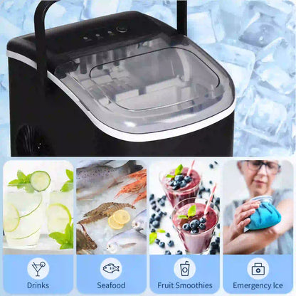 Portable Ice Maker, Self Cleaning, 26lbs/24Hrs, Black Small Kitchen Appliances at Gallery Canada