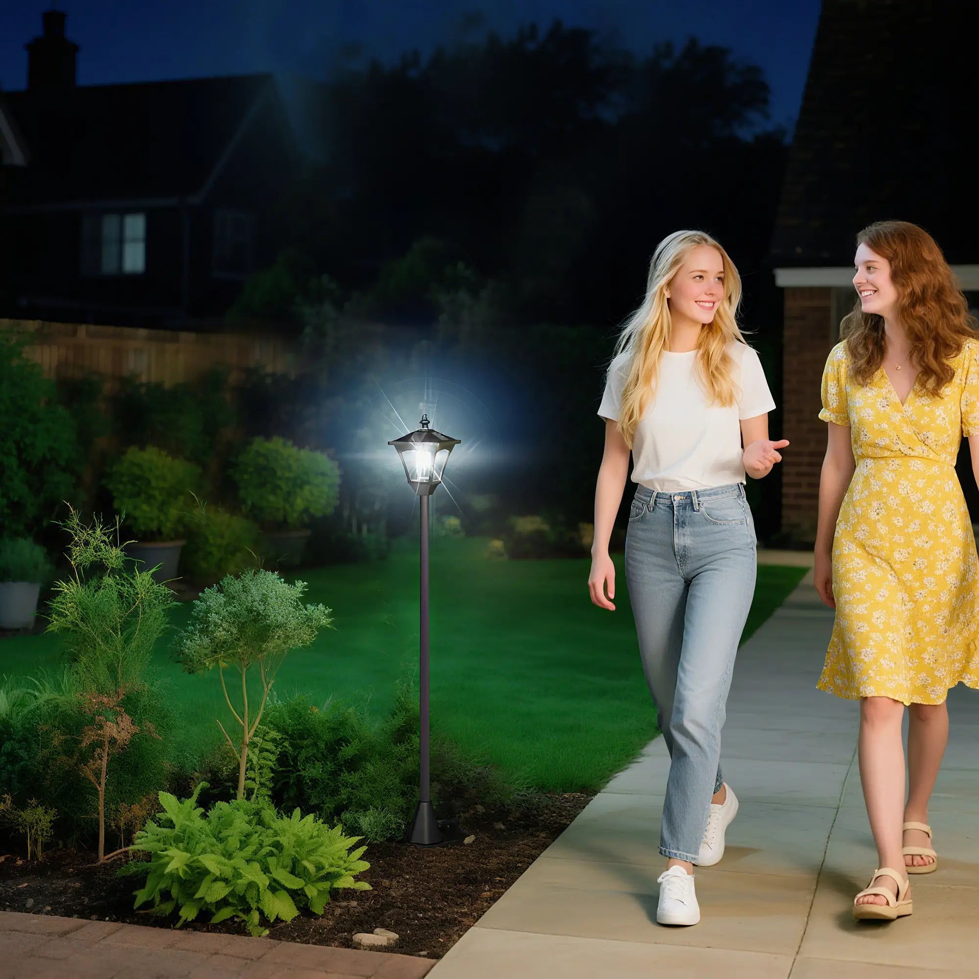 Solar Lamp Post, LED Streetlight, Outdoor Light, Waterproof, 47