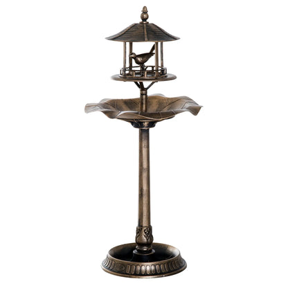 3-in-1 Garden Bird Bath Bowl, Large Water Basin, Gold Garden Decor at Gallery Canada