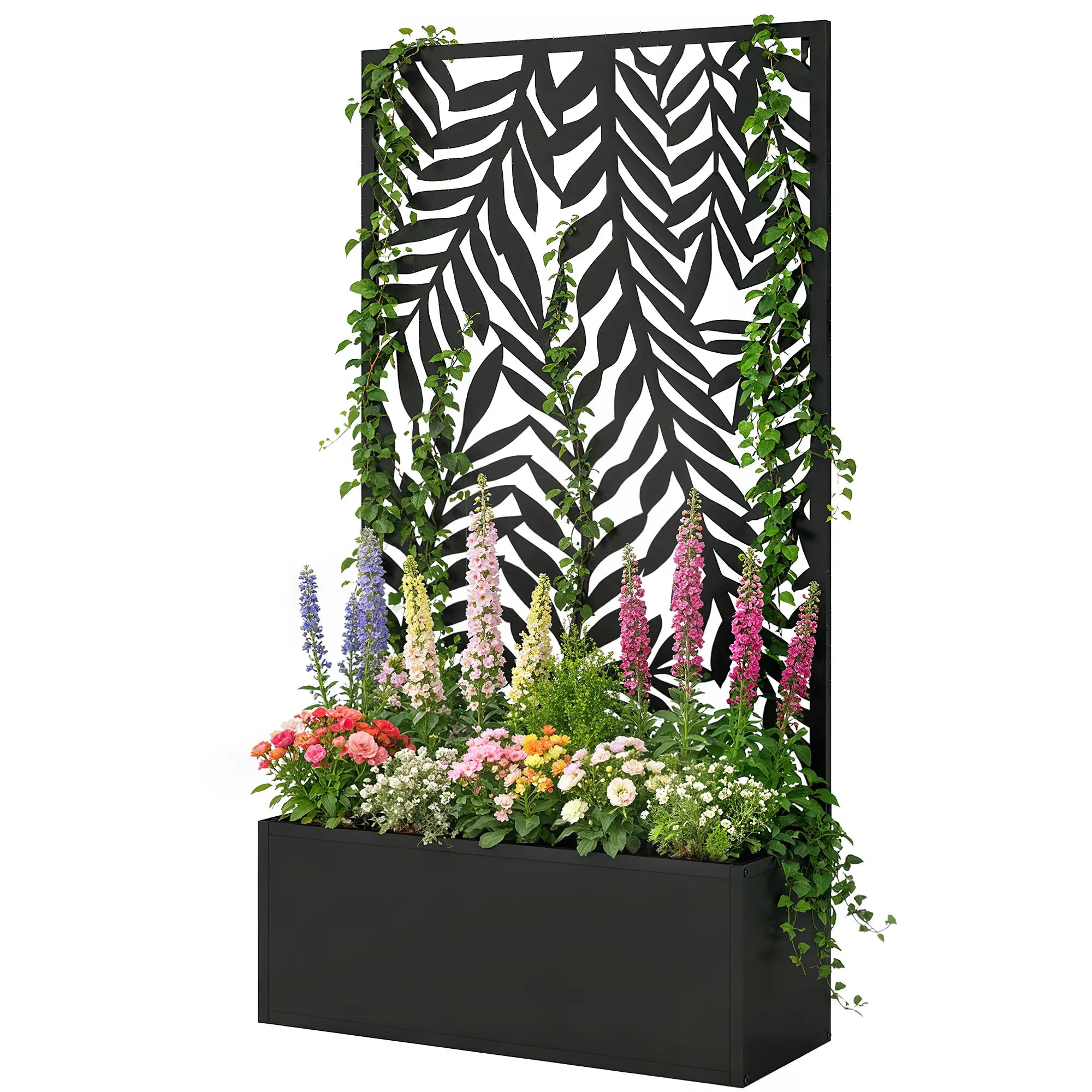 Metal Planter Box With Trellis, 44.5