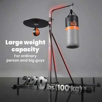Punching Bag Stand, Speed Ball Holder, 45.25"L x 61.75"W x 87"H, 220lb Load Punching Bag Hangers at Gallery Canada