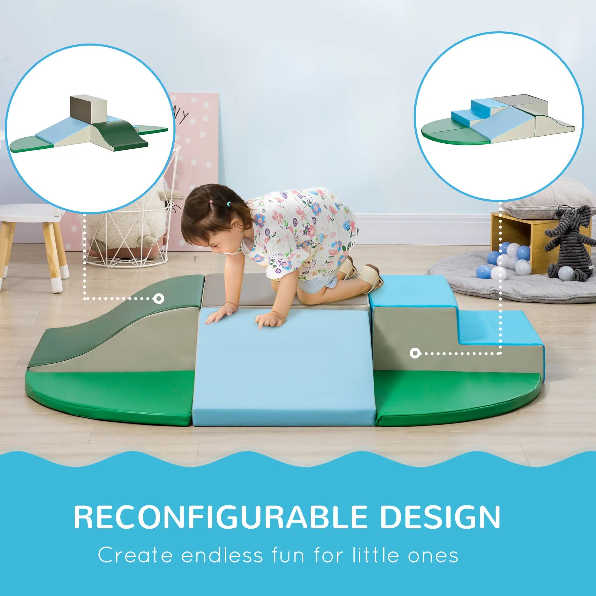6-Piece Soft Play Set, 12-36 Months, Green, Blue Toy Playsets at Gallery Canada