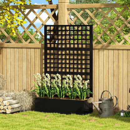 Galvanized Raised Garden Bed with Trellis, 43" x 16" x 70" Raised Garden Beds at Gallery Canada