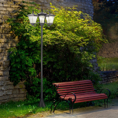 Triple Solar Lamp Post, LED Street Light, Vintage Outdoor, Waterproof, 72"H Solar Post Lamps at Gallery Canada