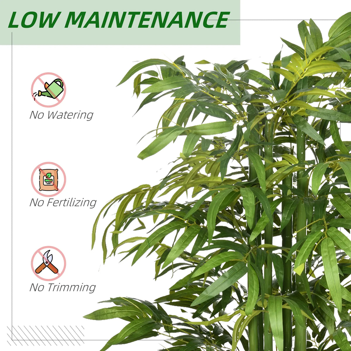 Set of 2 6 FT Artificial Bamboo Trees in Pot, Home Office Decor, Green Artificial Trees at Gallery Canada