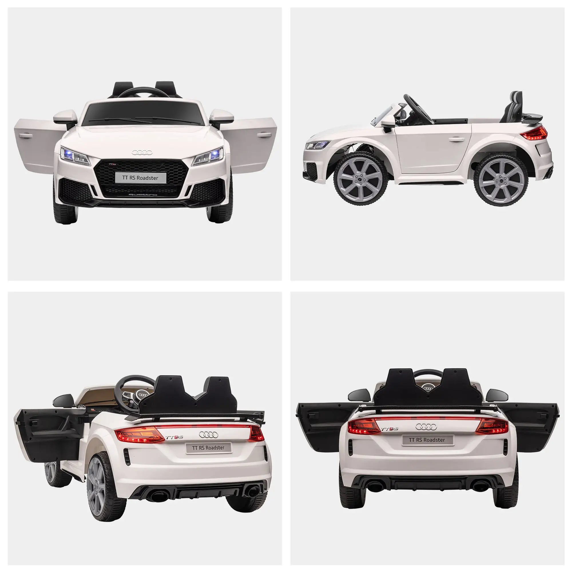 Kids Ride On Car 6V, Remote Control, Adjustable Speed, White Electric Toy Cars at Gallery Canada
