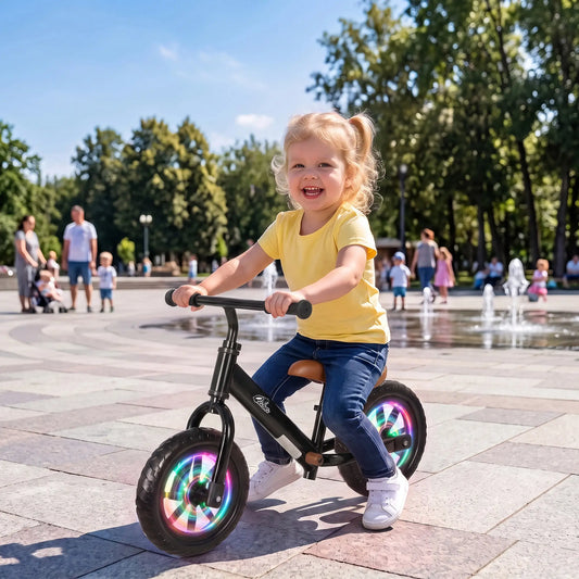 Balance Bike, Adjustable Seat and Handlebar, 2-5 Years Old, Black Riding & Rocking Toys Black at Gallery Canada