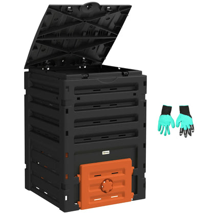 Compost Bin, Garden Composter, 120 Gallon (450L), Orange