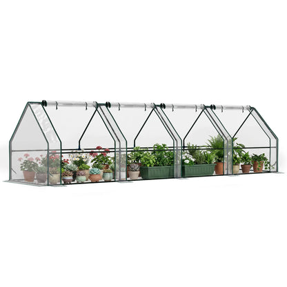 Portable Mini Greenhouse, Growing Tent, w/ Zippered Doors, Clear Greenhouses at Gallery Canada