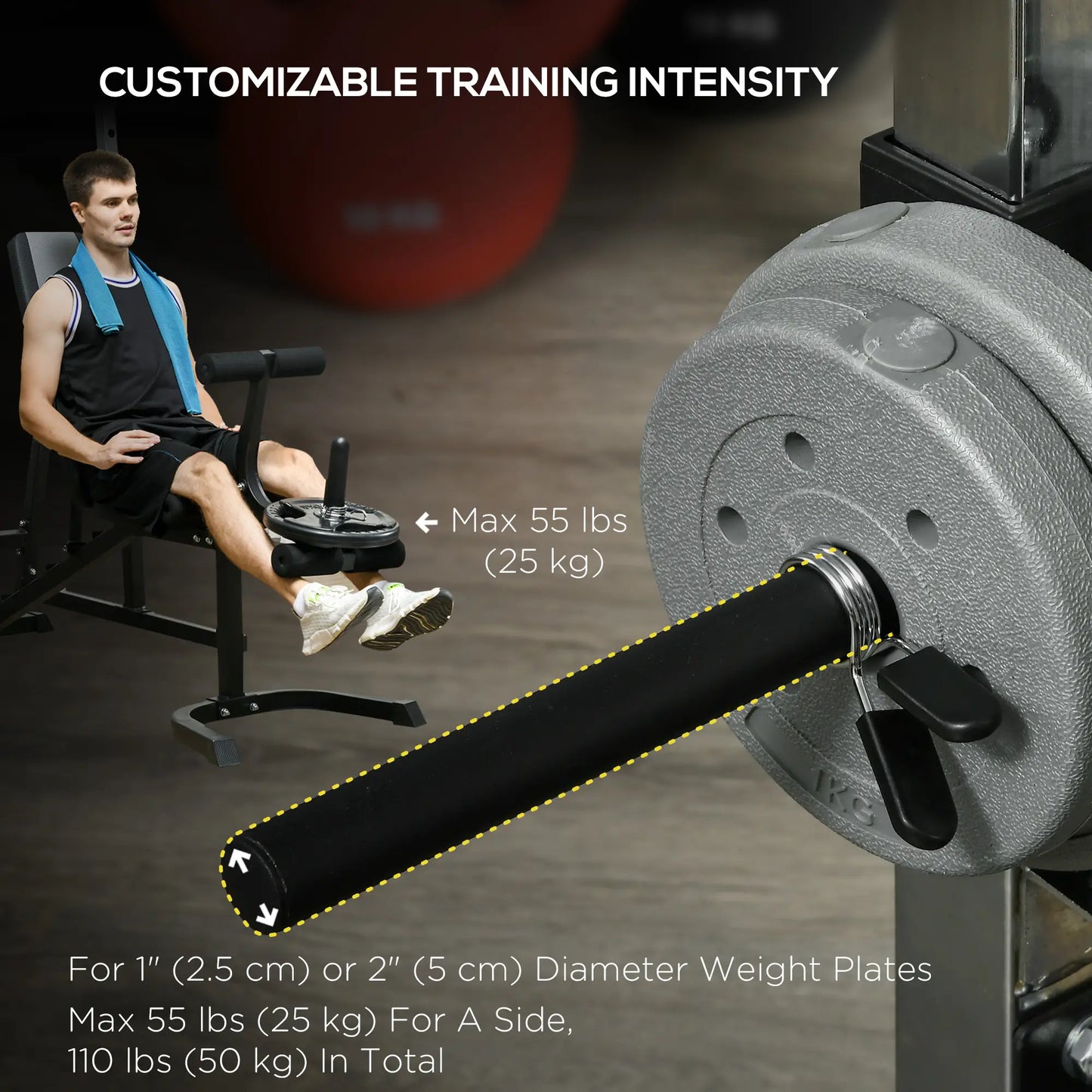 Smith Machine, Power Cage w/ Adjustable Bench, Barbell Bar, Cable Pulley, 15-Level Squat Rack Power Towers at Gallery Canada