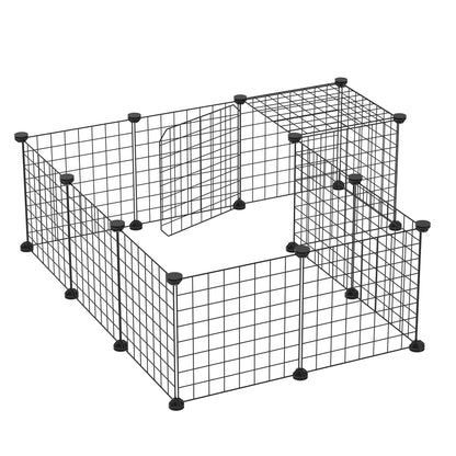 Small Animal Cage, Rabbit Guinea Pig Playpen, 31 Panels, 41.3" x 41.3" x 27.6" Houses & Habitats at Gallery Canada