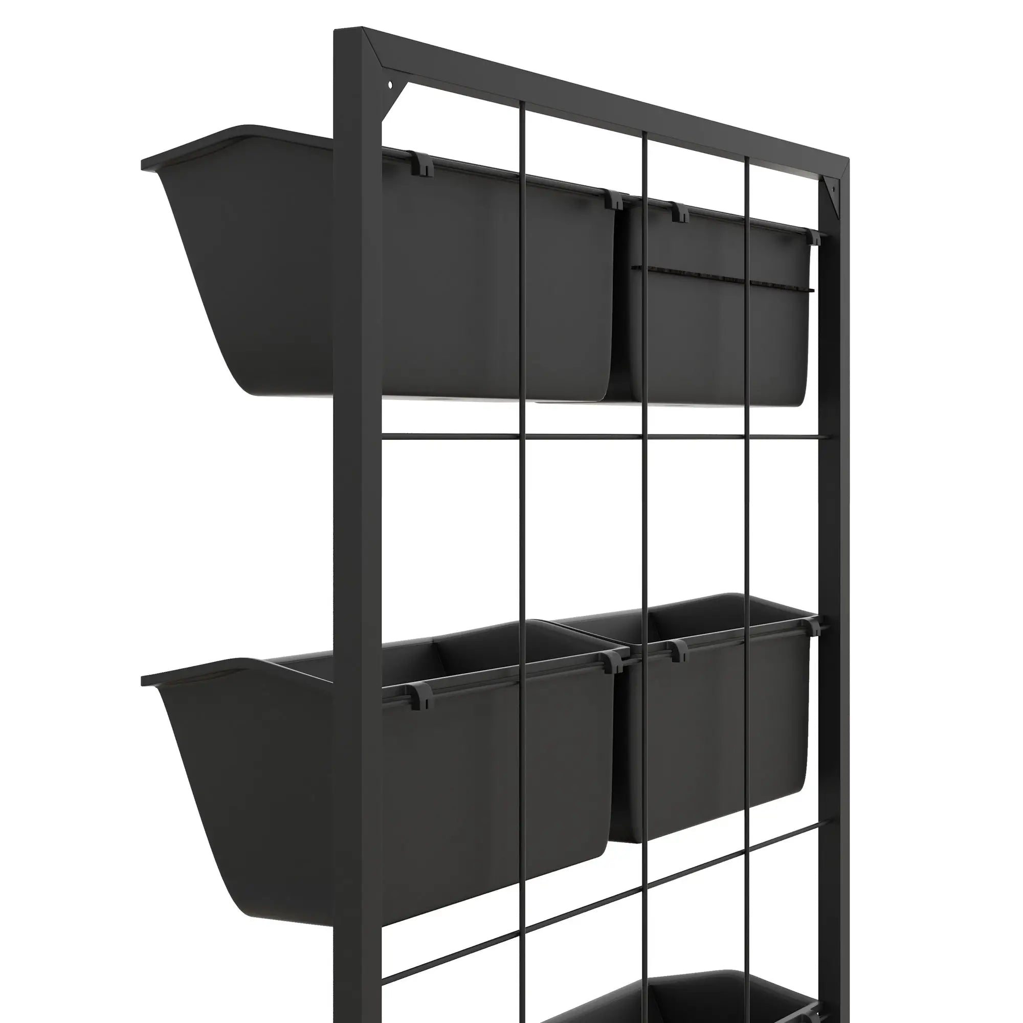 3-Tier Wall Planter With 6 Pots, Indoor Outdoor Hanging Plant Holder Plant Stands at Gallery Canada